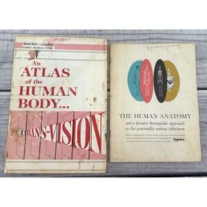 BETTER HOMES AND GARDENS ATLAS OF HUMAN BODY / UPJOHN THE HUMAN ANATOMY  1957